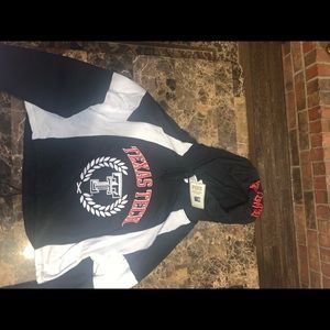 PINK Texas Tech cropped hoodie